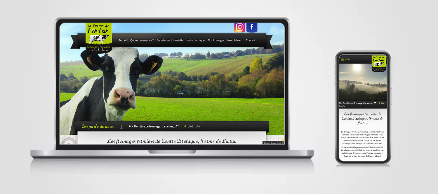 Création du site la Ferme de Lintan et évolutions